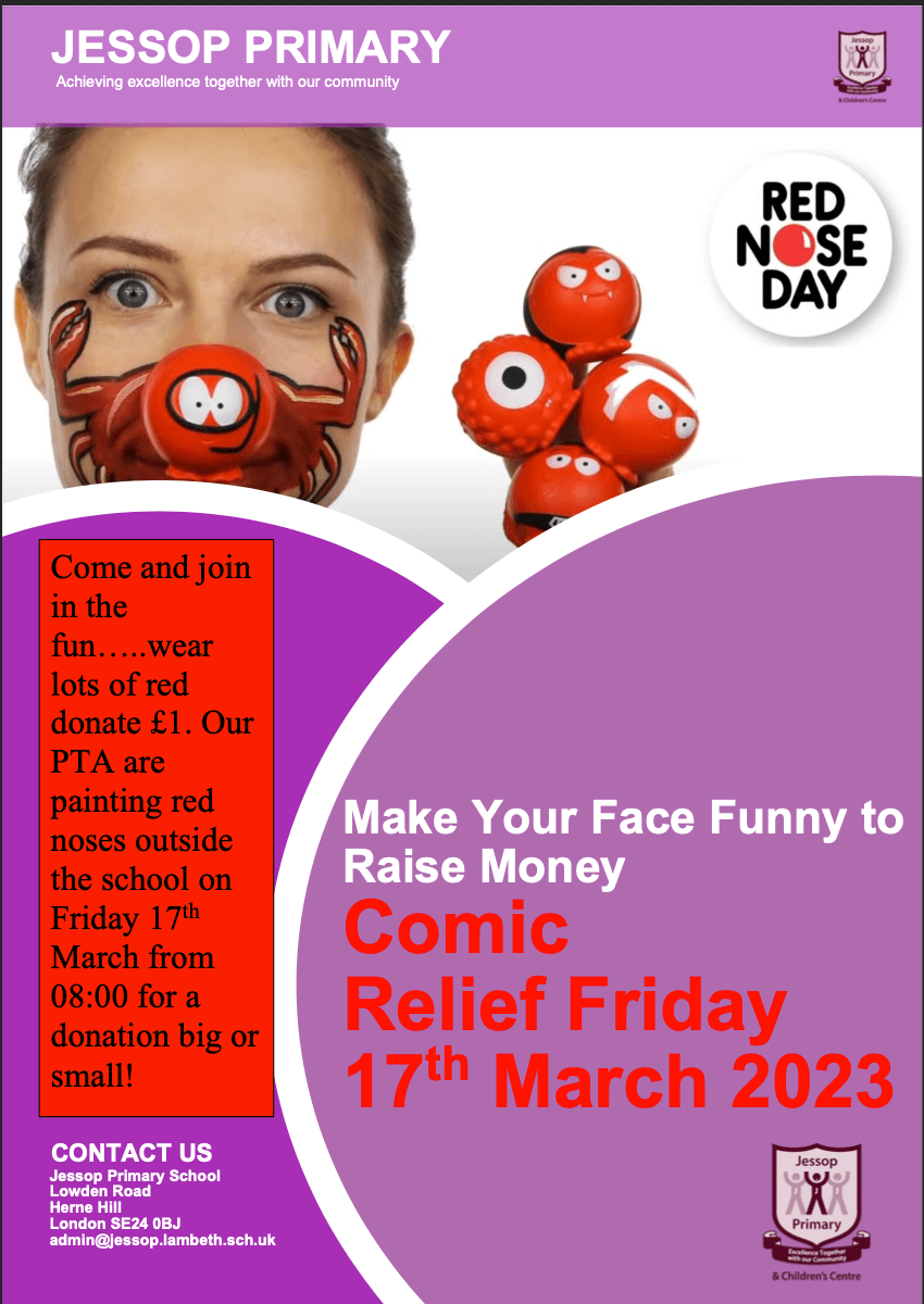 Red Nose Day Flyer 17th March 2023 Jessop Primary